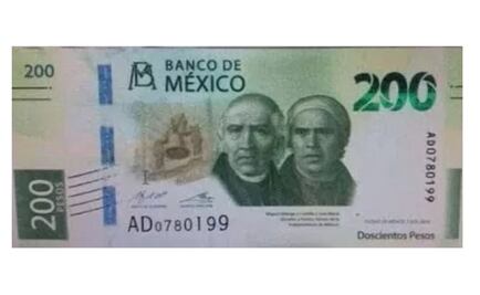 Así será el nuevo billete de $200, confirman fuentes bancarias