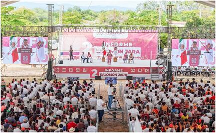 Salomón Jara rinde segundo informe de Gobierno en Juchitán, Oaxaca; presume apoyo de Claudia Sheinbaum