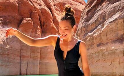 Thalía se ve así en traje de baño a los 46 años