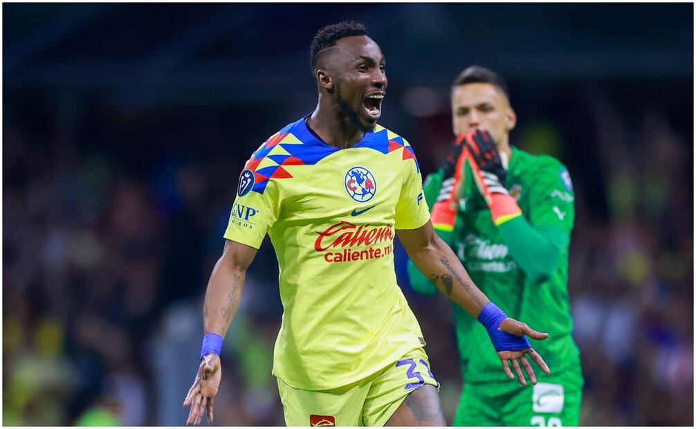 Julián Quiñones celebrando gol de América ante Chivas en Concachampions / FOTO: Imago7