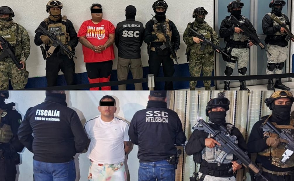 Los dos detenidos fueron puestos a disposición de un agente del Ministerio Público.
Foto: Especial.