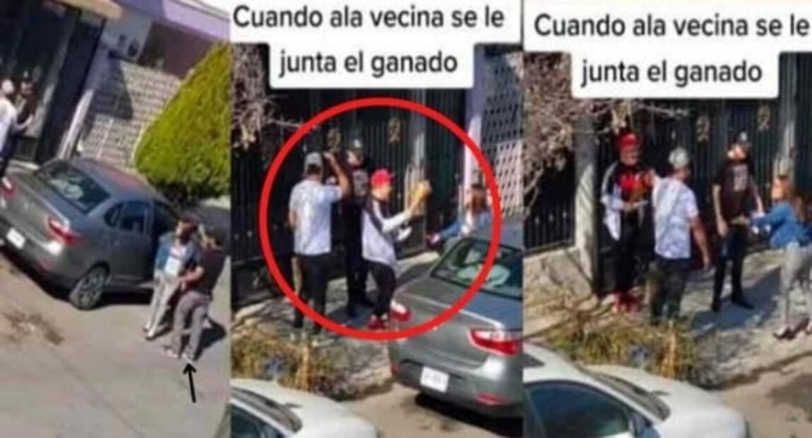 Llega con su novia a casa y en la puerta la esperan sus 3 amantes