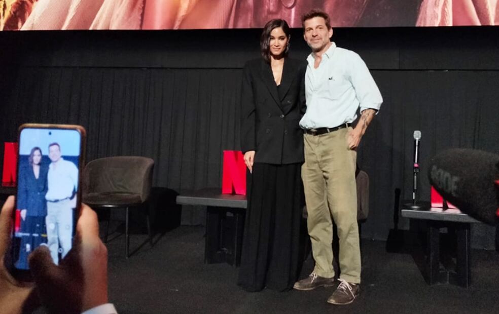 Presentación de la cinta de Netflix "Rebel Moon: la niña de fuego", en México, con la presencia de su director, el cineasta Zack Snyder.
Foto: EL UNIVERSAL / Araceli García