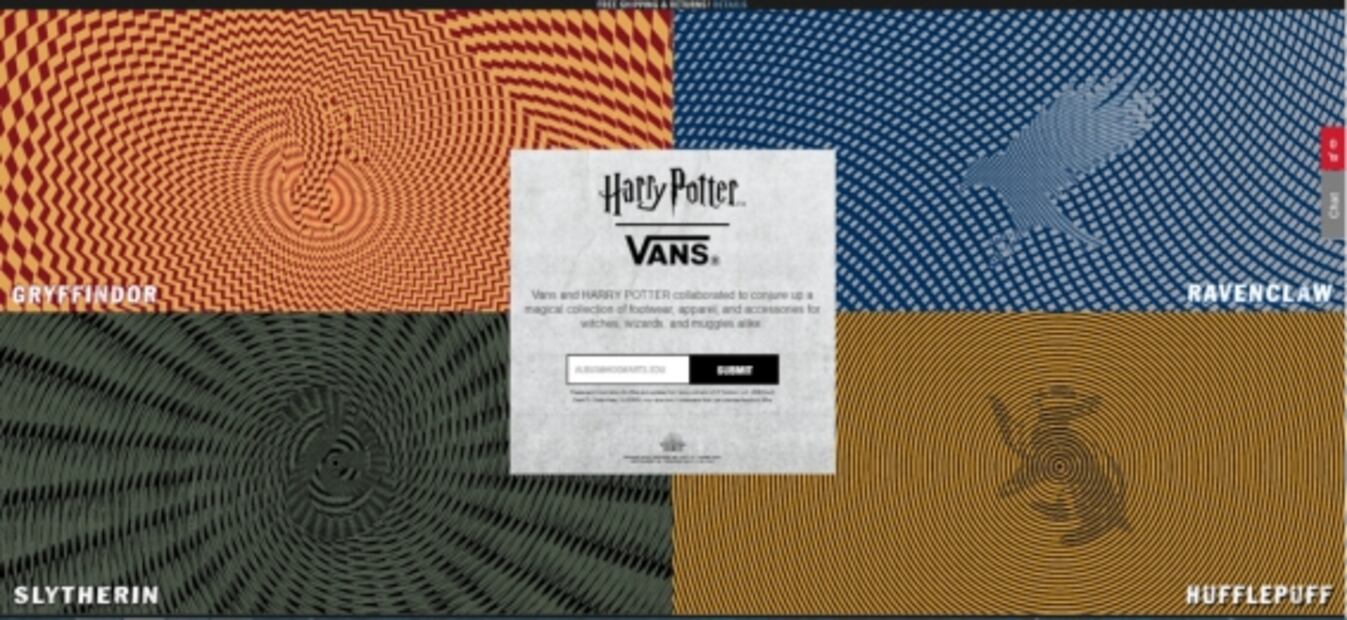 Vans anuncia colaboración con Harry Potter