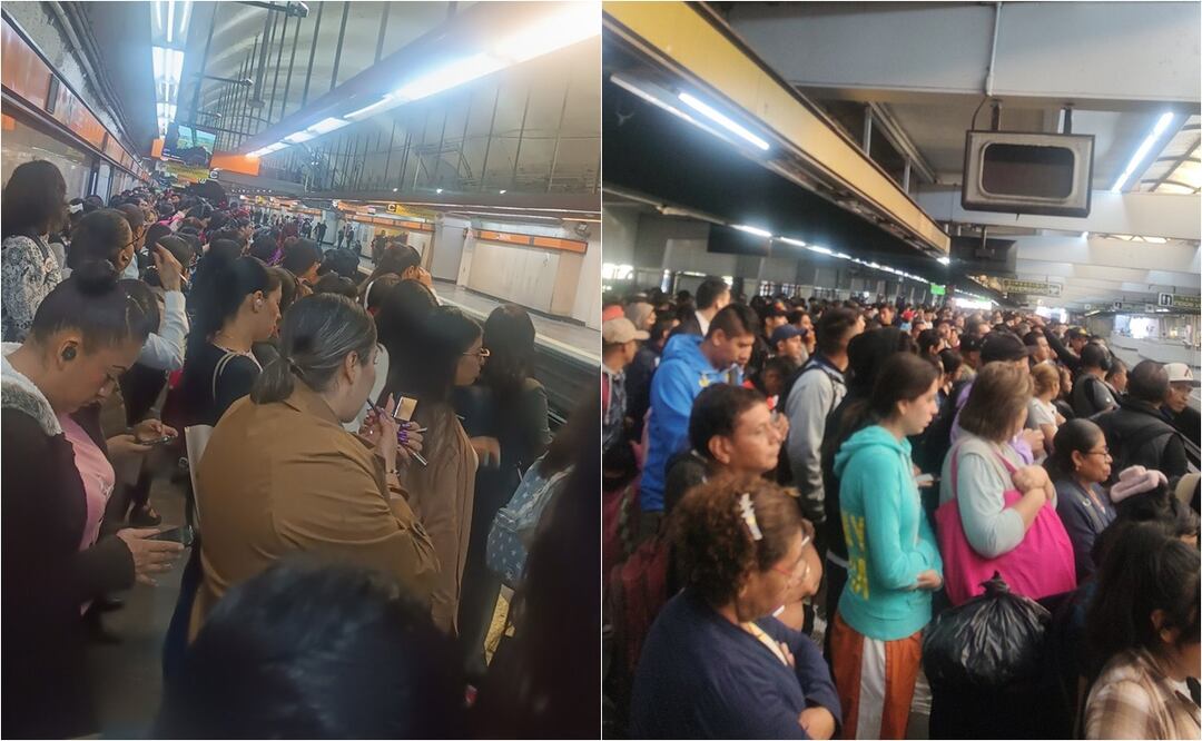 Metro CDMX: Aglomeraciones y retrasos; usuarios reportan caos en varias Líneas. Foto: Especial