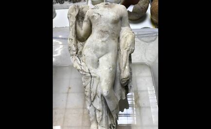 Hallan una estatua de Afrodita en metro griego