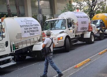 Gaseros del Edomex se manifiestan en CDMX y causan caos vial durante horas; exigen tarifas justas