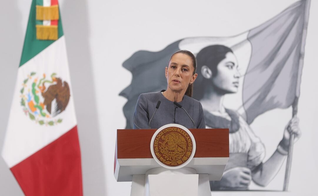 Conferencia matutinaa de la presidenta Claudia Sheinbaum en Palacion Nacional el 6 de junio de 2025. Foto: Gabriel Pano
