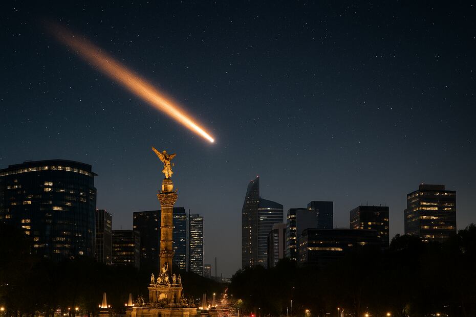 Este fin de semana el Cometa Lemmon podrá verse en su máximo esplendor desde México. Foto: Creada con IA (ChatGPT)