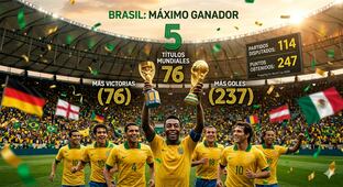 Números que hacen historia: Los récords de Brasil, Alemania, Inglaterra y México en los Mundiales