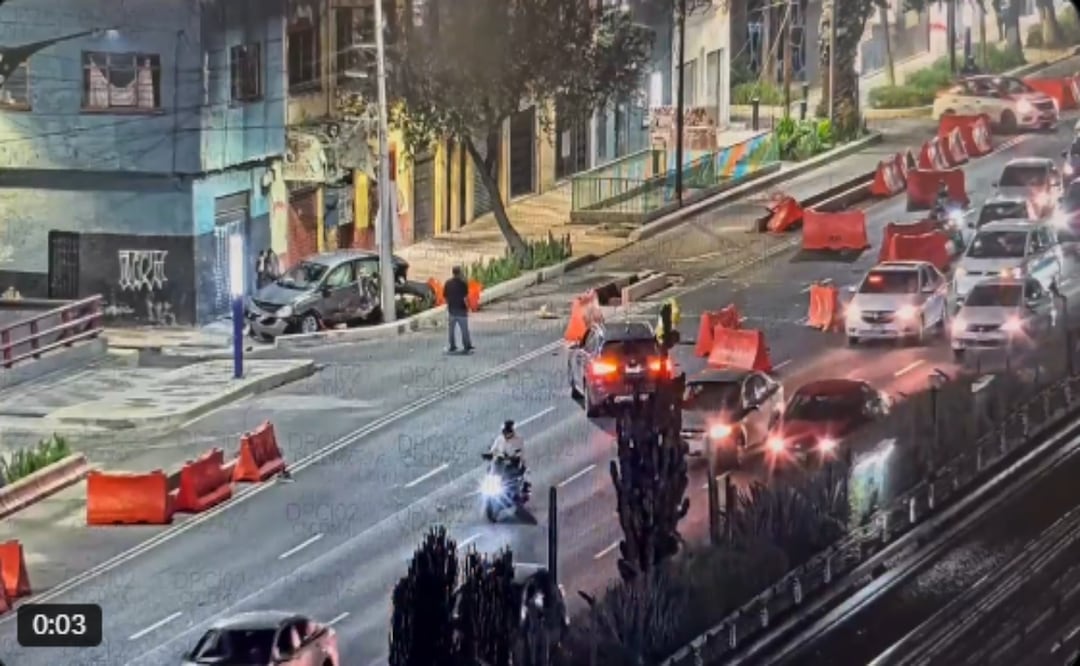 Accidente vehicular en Calzada de Tlalpan. Foto., Captura de pantalla