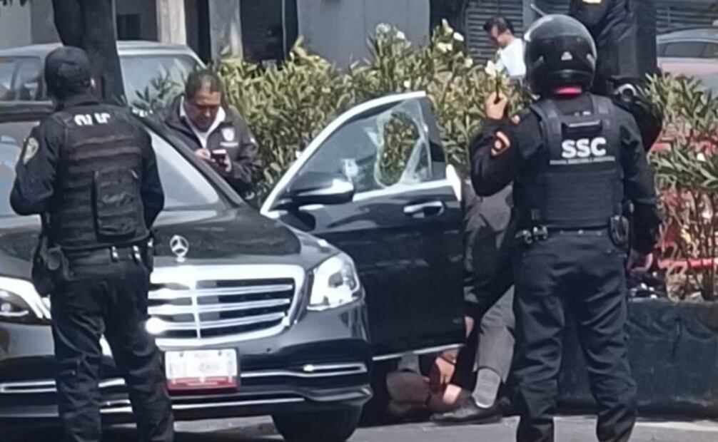 Un elemento de seguridad resulta herido (01/04/2025). Foto: Especial