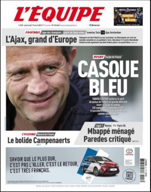 Las portadas en el mundo destacan la eliminación de Cristiano y la Juventus