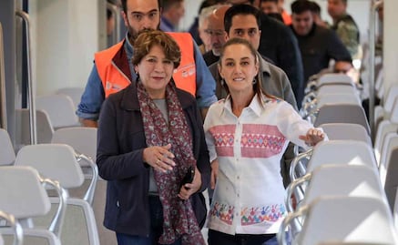 Sheinbaum y Delfina Gómez prueban Tren Suburbano al AIFA; alistan entrada en operación en 2026