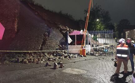 Se desploma muro sobre caseta de vigilancia en alcaldía Miguel Hidalgo; guardia de seguridad resulta herido