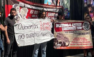 Dictamen de jornada laboral de 40 horas es una “simulación”, acusan colectivos; exigen su retiro con mitin afuera del Senado