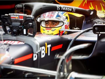 Checo Pérez saldrá segundo en el GP de Bélgica, Sainz ganó la 'pole'