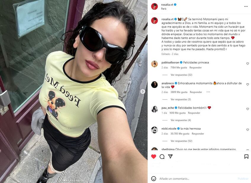 Rosalía se despide de Motomami en IG