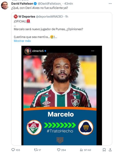 David Faitelson cae en broma del día de los inocentes y cree que Marcelo llegará a Pumas