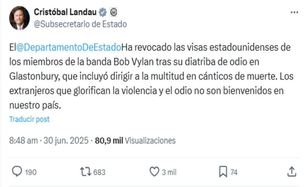 Foto: Captura de pantalla de x