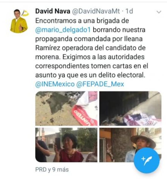 Pintan bardas de candidatos del PRD en Iztacalco; culpan a brigadistas de Morena 