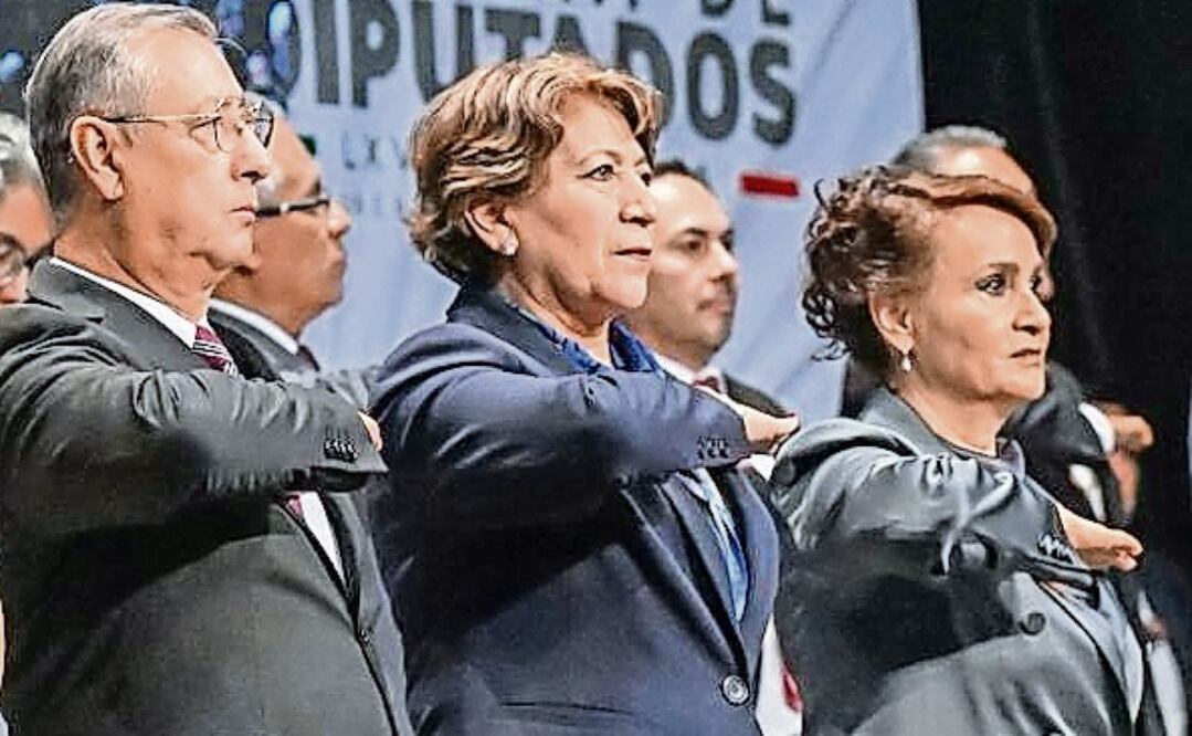 La gobernadora Delfina Gómez asistió al primer informe de diputados federales del Edomex. Foto: Especial