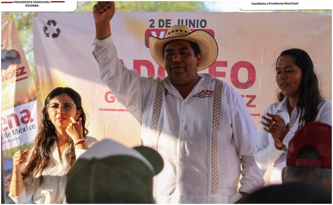 Adolfo Godínez Méndez, candidato de la Coalición Sigamos Haciendo Historia y quien lleva la delantera en los comicios del domingo pasado con el 31.7% de los votos obtenidos, denunció que el abanderado de la alianza PRI-PAN-PRD-NA, Hilarión Coronel Lemus, se apoderó de dos urnas por unas horas, lo que impidió que se terminaran de contar los sufragios. Foto: Tomada de las redes sociales del candidato