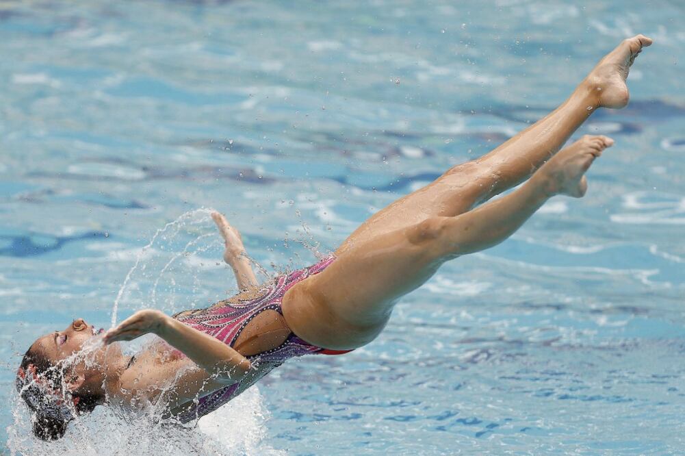 Las mexicanas presentaron su rutina ante unas gradas con pocos aficionados, situación que lamentaron (MARCELO SAYÃO. EFE)