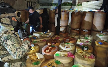 Marina asegura 5 mil 500 litros de huachicol en Chiapas; sellan inmueble