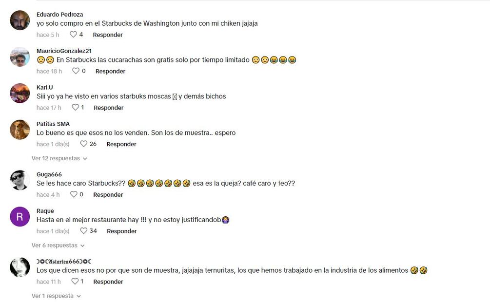 Comentarios sobre TikTok Starbucks