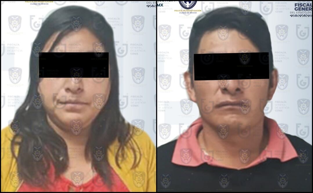 La pareja realizaba prácticas de explotación laboral desde julio de 2020. Fotos: Fiscalía General de Justicia de la CDMX