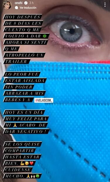 Anahí vuelve a dar positivo a Covid tras presentarse en un show en vivo