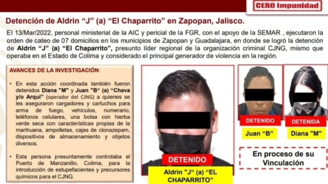 Así fueron las detenciones de "El Contador", "El Zorro", "El Chaparrito", "El Huevo" y "El Bin Laden"