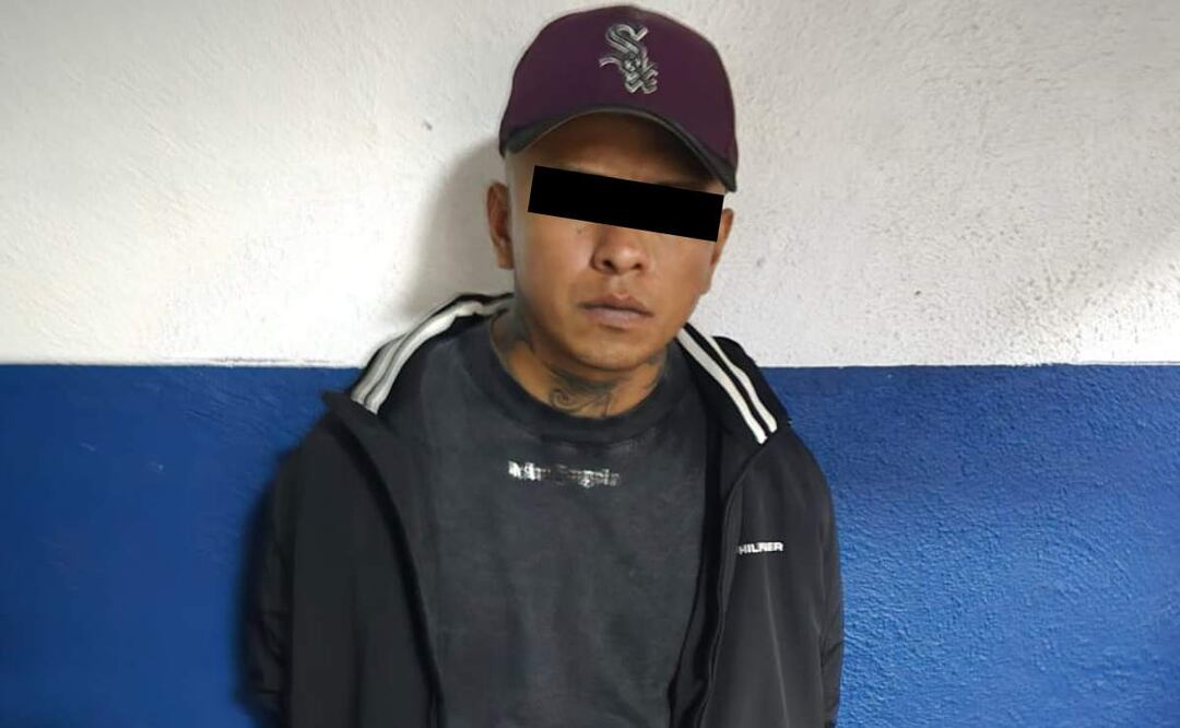Detienen a presunto integrante del grupo delictivo La Unión Tepito, identificado como “El Cholo”, en la alcaldía Iztacalco (28/05/2025). Foto: Especial
