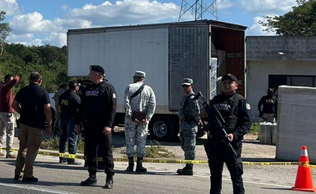 Aseguran camión con presunta marihuana en Yucatán (30/11/2025). Foto: Especial