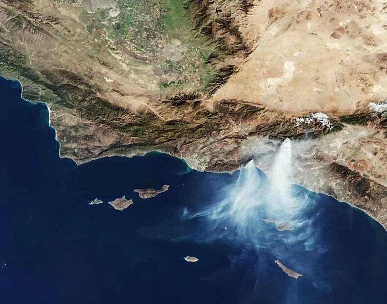 Vista aérea de los incendios de Los Ángeles 2025. (Foto: Especial)