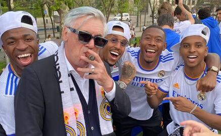 Carlo Ancelotti y su "Indiscreto" festejo por el título del Real Madrid
