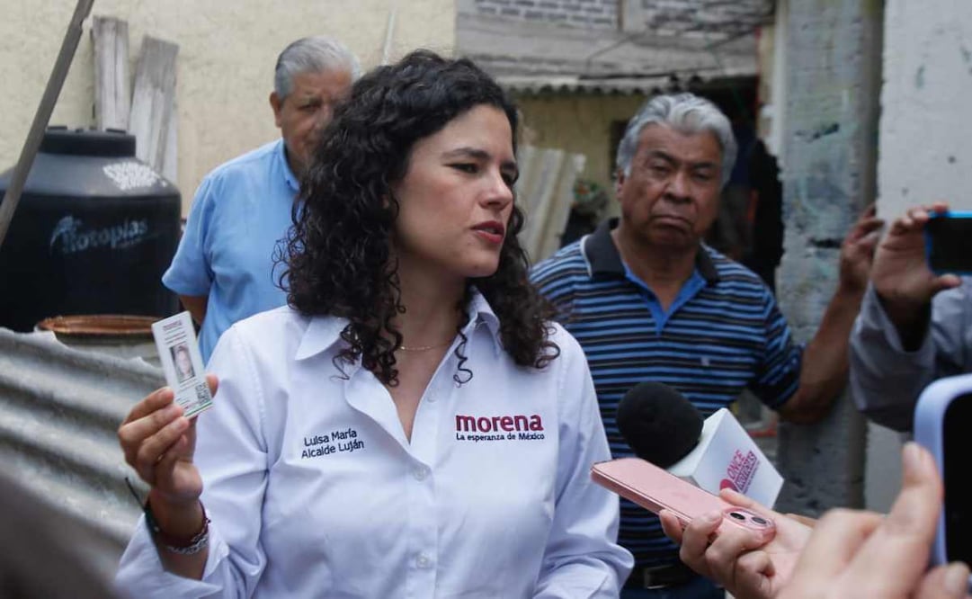 La dirigente nacional de Morena, Luisa María Alcalde, durante el arranque de los Comités Seccionales de Morena en Coyoacán. Foto: Especial