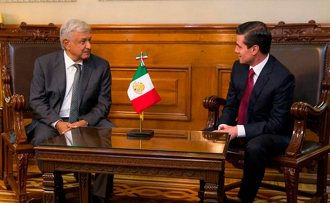 AMLO y Peña Nieto en reunión en en el despacho presidencial. (FOTO: Presidencia)