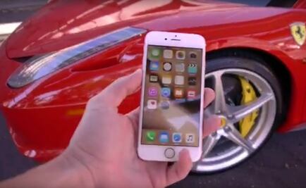 iPhone 6s resiste el paso de un Ferrari 458