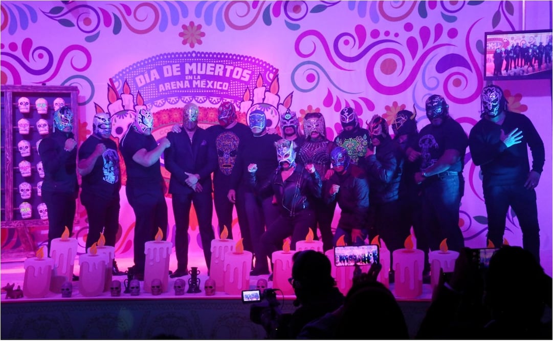 CMLL anuncia el regresó de los festejos de Día de Muertos en la Arena México / FOTO: GABRIEL CRUZ - EL UNIVERSAL 