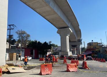 Tras acuerdo entre vecinos y gobierno, siguen las obras del Tren Interurbano México-Toluca en El Capulín, en la alcaldía de Álvaro Obregón