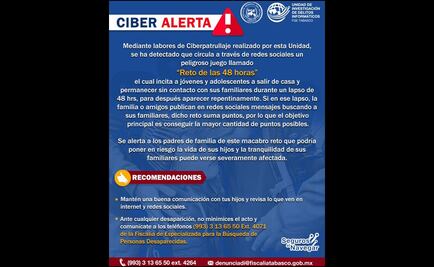 “Reto de las 48 horas”, juego que incita a jóvenes en Tabasco a ocultarse