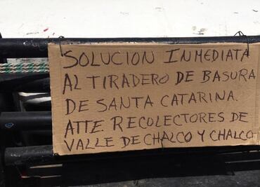 Tras protesta para recibir espacios, recolectores llevarán desechos a relleno de Ixtapaluca