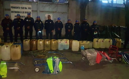 Protección Civil desmantelan punto de venta ilegal de combustible en Azcapotzalco; aseguran más 2 mil litros de diesel y gasolina