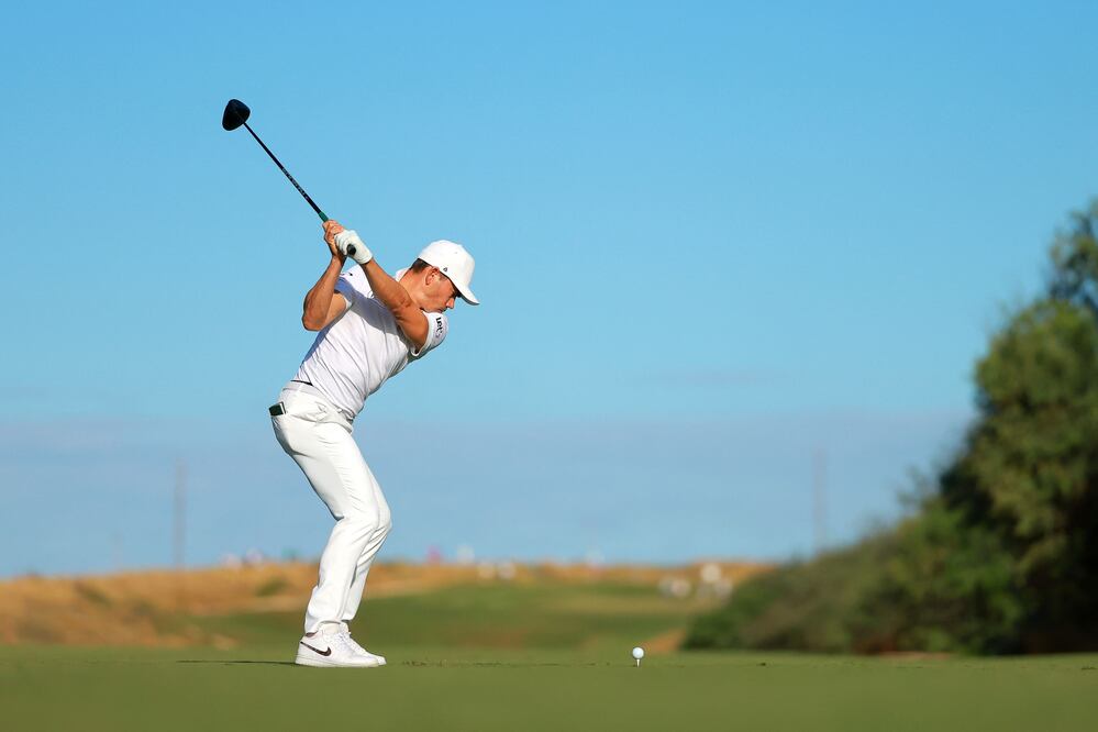 Camilo Villegas durante la primera ronda del WWTC en Los Cabos / Foto: AFP
