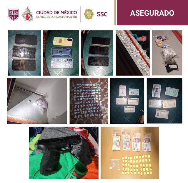 Detienen a seis por presunta venta de droga en la alcladía Venustiano Carranza. Foto: Especial