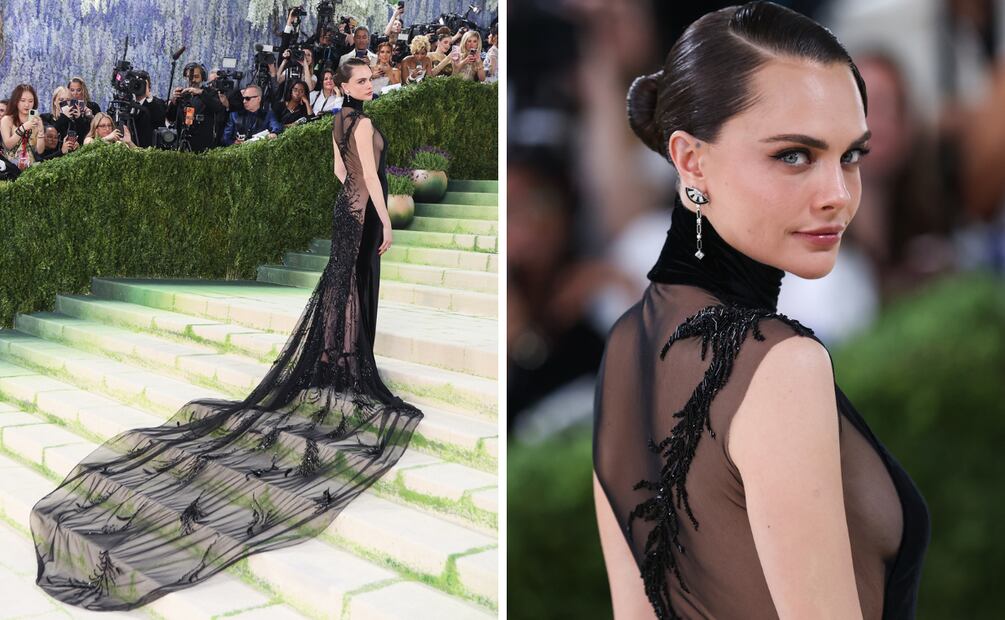 Cara en Ralph Lauren para la Met Gala. Foto: AP, AFP