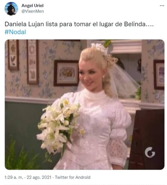 Daniela Luján reacciona a los memes donde reemplaza a Belinda... ahora como novia de Nodal