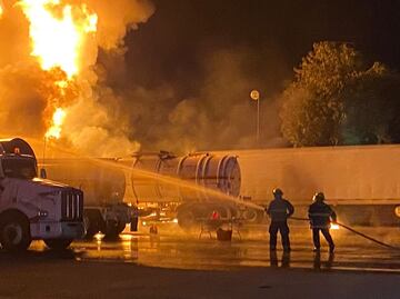 Explotan pipas al interior de una empresa gasera en Tlahuelilpan, Hidalgo